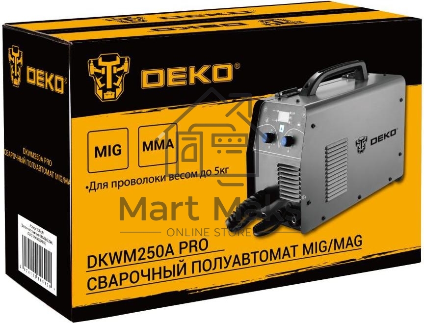 Сварочный полуавтомат Deko DKWM250A MIG-MAG/ММА 7кВт