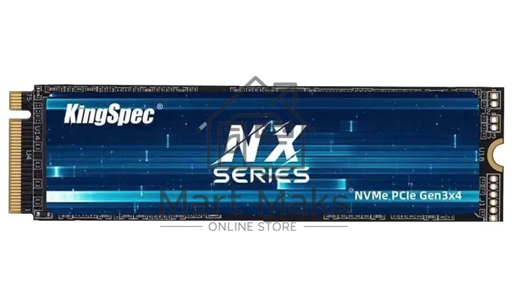 Накопитель SSD KingSpec NX-128, 128GB, PCIe 3.0 x4, M.2 2280, NVMe, R/W 3400/3100