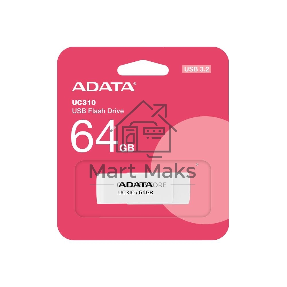 Флешка USB R/W ADATA R/W USB3 64GB WHITE UC310-64G-RWH