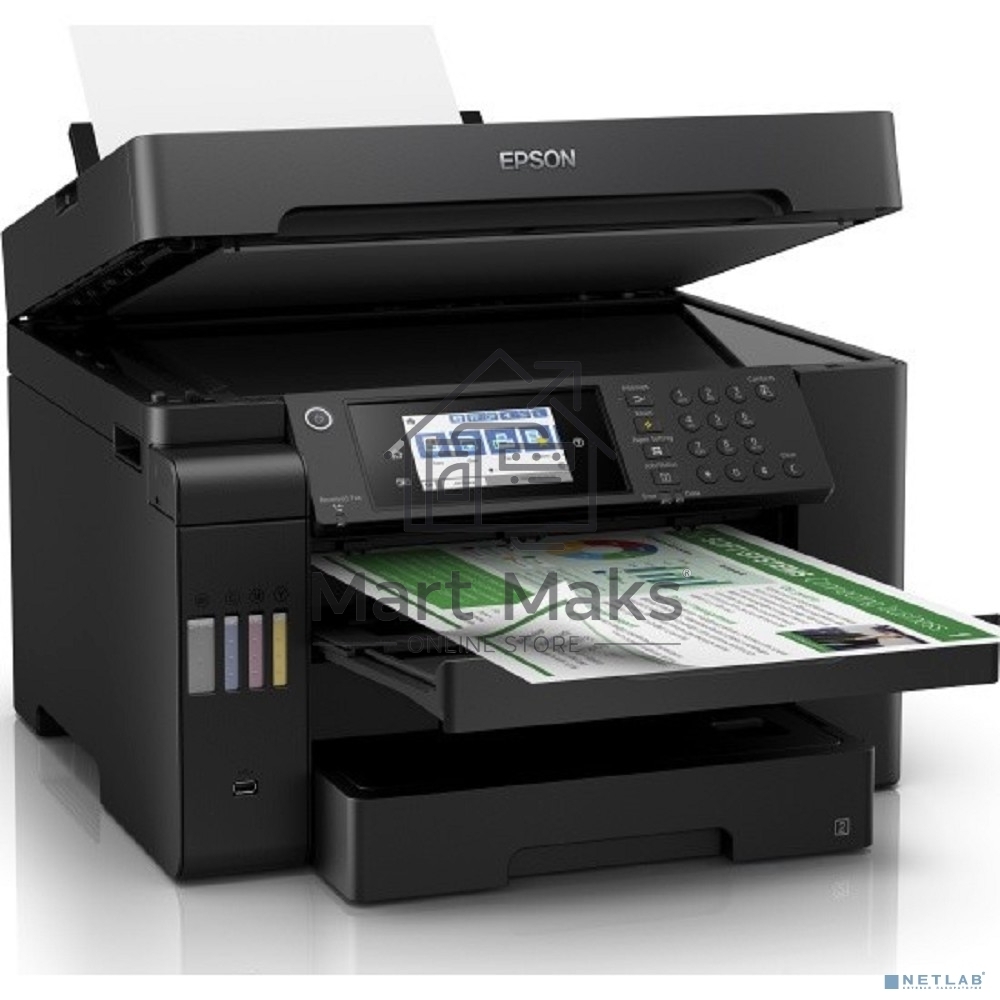 МФУ струйный Epson L15150, (A3, ADF, duplex, 35 стр./мин., Ethernet, Wi-Fi черный)