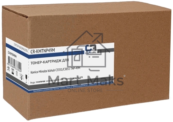 Картридж лазерный CopyRite CR-KMTNP49M TNP-49M пурпурный (12000стр.) для Konica Minolta bizhub C3351/C3851