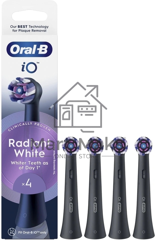 Насадка для зубных щеток Oral-B Cross Action iO RB WB Radiant (упак.:4шт) белый