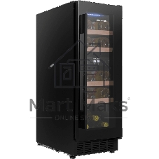 Винный шкаф Maunfeld MBWC-56D17 черный, 51 л, 2 отсека, 17 бут., класс G
