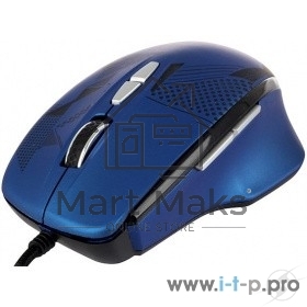 Мышь проводная Qumo Office Enigma M59 синий, 2400 dpi, USB, кнопки - 7