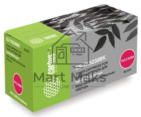 Картридж лазерный Cactus CS-TK5230BK черный (2600 стр.) для Kyocera Ecosys M5521cdn/M5521cdw/P5021cdn/P5021cdw