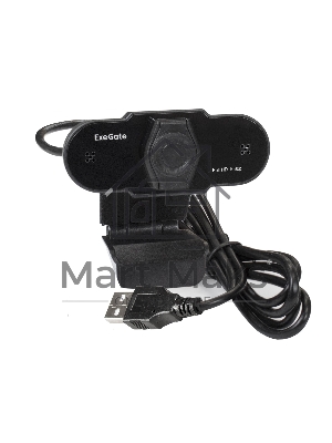 Веб-камера ExeGate BlackView C615 1920x1080, 30 кадр/с, USB Type-A, микрофон (шумоподавление), шторка приватности, универсальное крепление