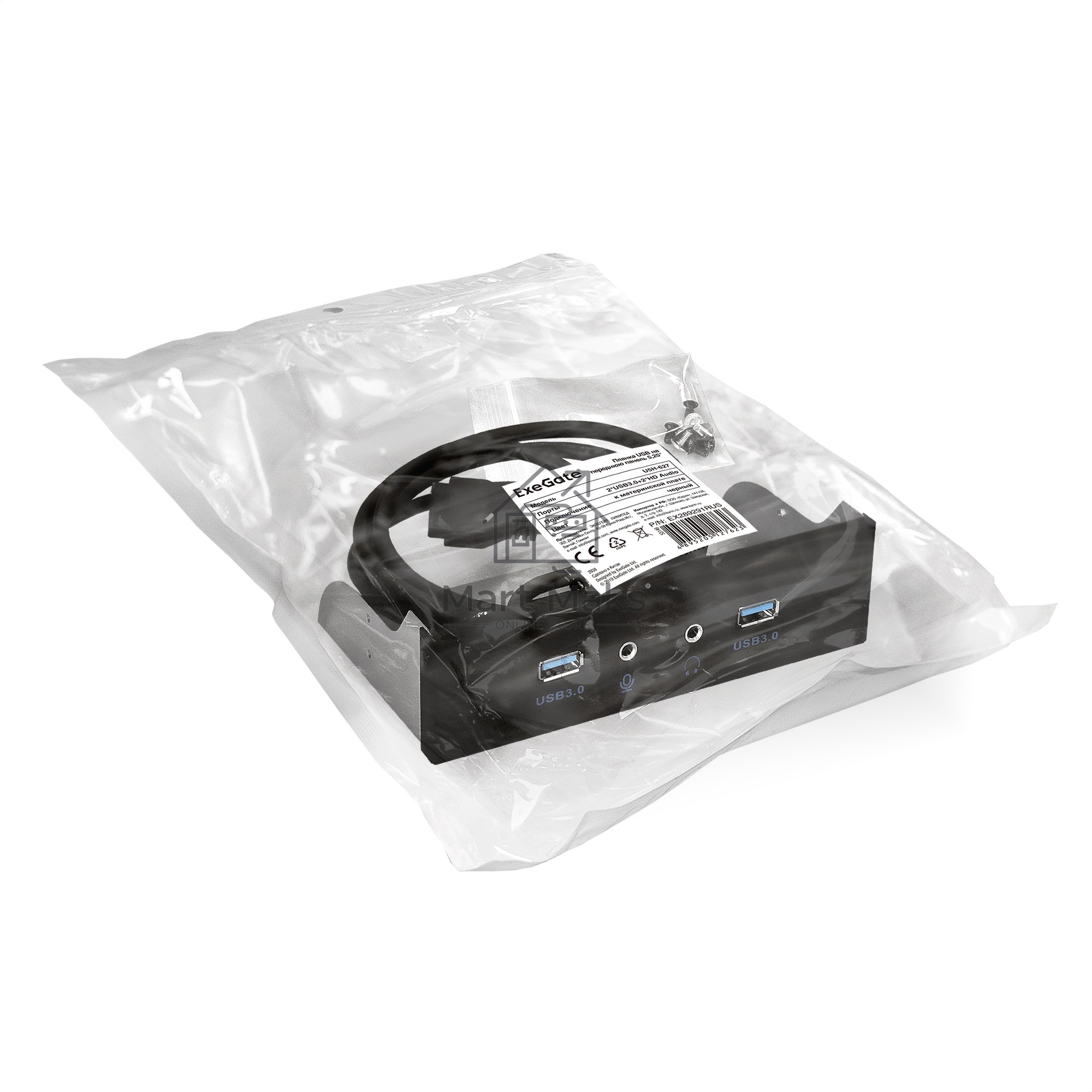 Планка USB на переднюю панель ExeGate EX289291RUS U5H-627, 5,25