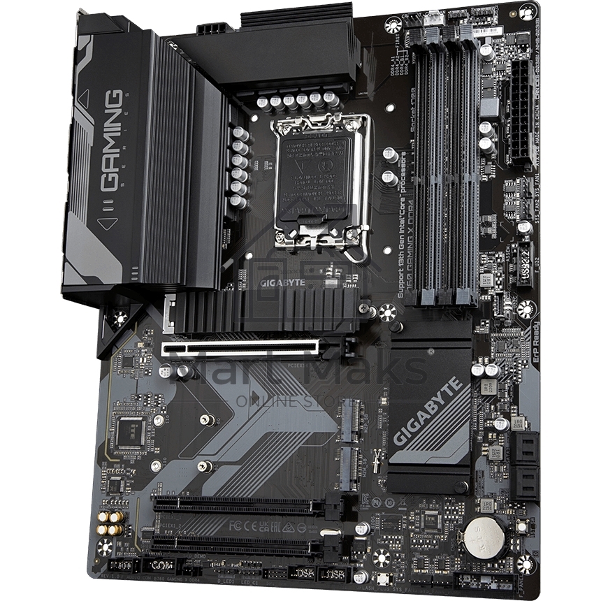 Материнская плата Gigabyte B760 GAMING X DDR4, LGA 1700, Intel B760, 4xDDR4, 4xSATA, 3xM.2, 1xPCIe 4.0 x16, 2xPCIe 3.0 x1, 1xHDMI, 1xDP, 1x 2.5Gb LAN, 1xUSB 3.2 Gen 2, 2xUSB-A 3.2 Gen 1, 5xUSB-A 2.0, 6x3.5 мм, 7.1, ATX