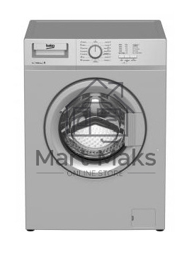 Стиральная машина Beko WRE 65P1 BSS серебристый, загрузка фронтальная 6 кг, 1000 об/мин., класс: А