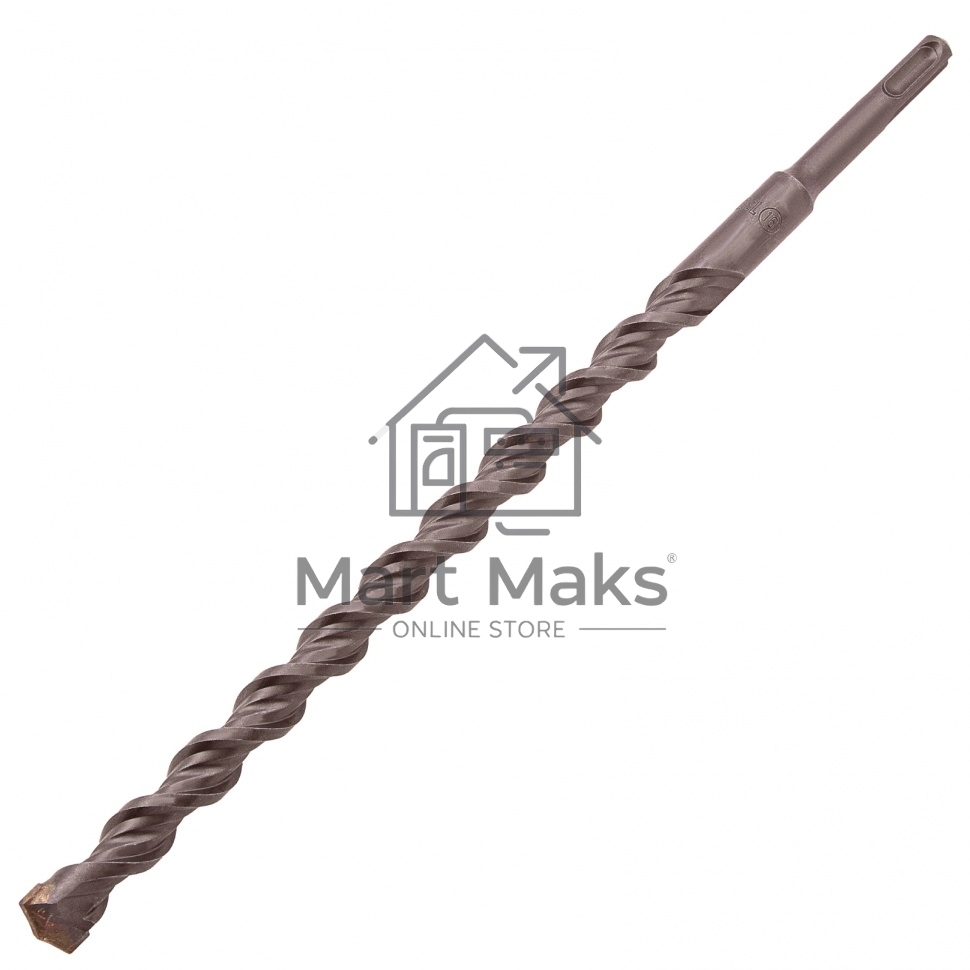 Бур по бетону, двойная спираль, Cobalt W-tip, 16x310 мм, SDS PLUS Denzel