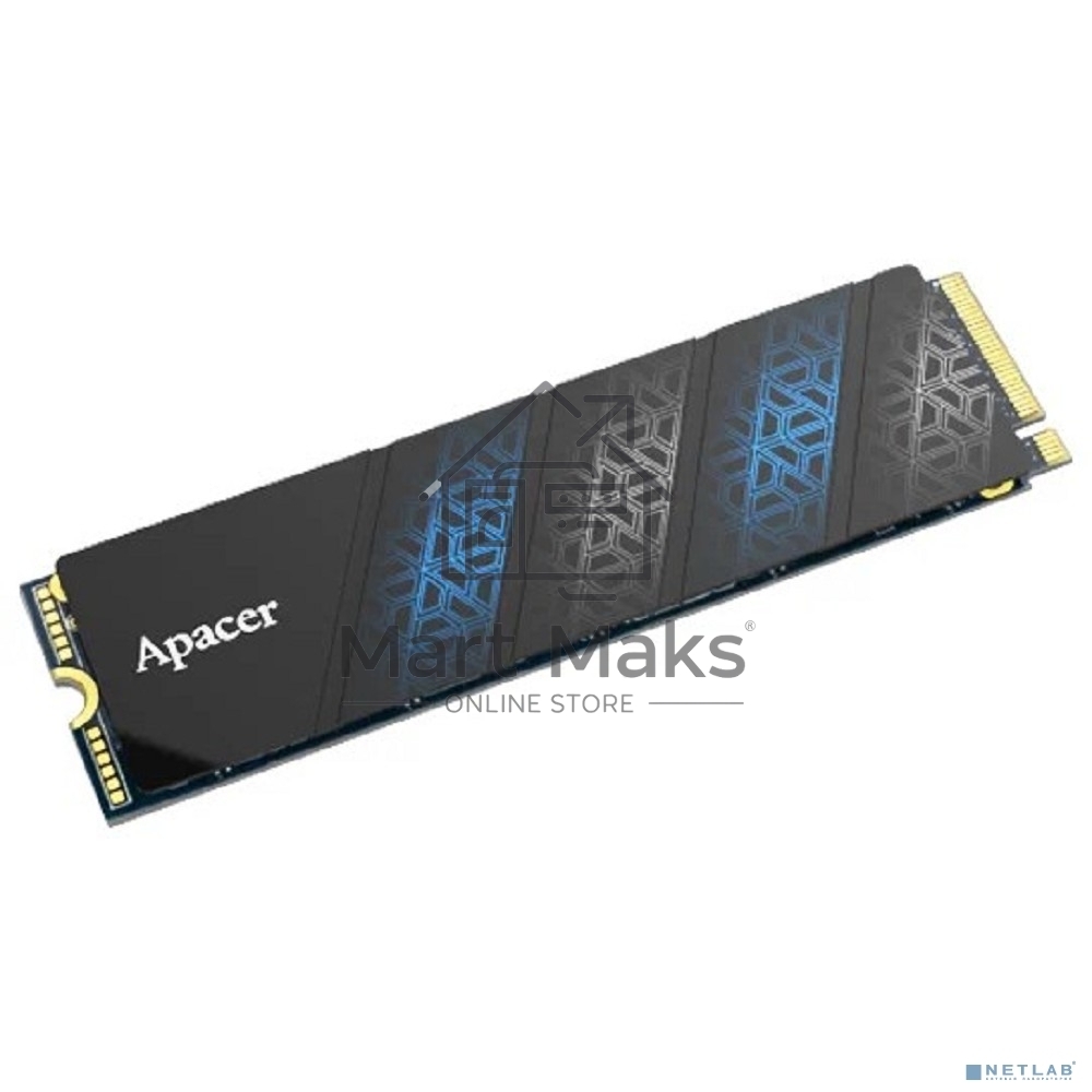 Накопитель SSD Apacer AS2280P4U PRO, 512Gb, PCIe 3.0 x4, M.2 2280, NVMe, R/W 3500/2300, с радиатором
