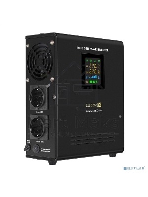 Источник бесперебойного питания (инвертор, синус, для котла, настенный) ExeGate FineSine SX-800.LCD.AVR.2SH 800VA/500W, чистая синусоида, цветной LCD-дисплей, AVR, 2*Schuko, линейно-интерактивный, внешняя батарея 12В до 200Ач (поставляется отдельно), креп