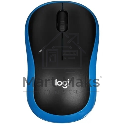 Мышь беспроводная Logitech M185 синий, 1000 dpi, радиоканал, USB, кнопки - 3