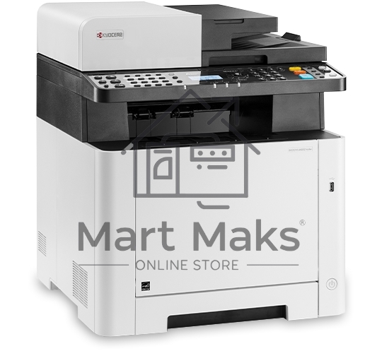 МФУ лазерный Kyocera MA2100cwfx (110C0A3NL0), A4, цветной, печ. до 21 стр/мин., скан. до 30 стр/мин. (ч/б) 23 стр/мин. (цвет), 1200 x 1200 dpi (печать) 600x600dpi (скан.), USB, RJ-45, Wi-Fi, Air Print, Mopria