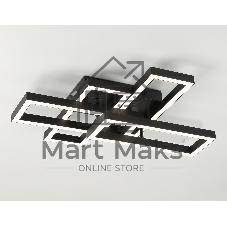 Потолочный светодиодный светильник Ambrella light FA1002/2+2 BK черный 65W 3000K-6400K 550*453*130 (ПДУ ИК)