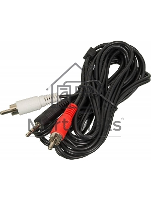 Кабель аудио Ningbo JAAC010-3 2хRCA (m)/Jack 3.5 (m) 3м. черный