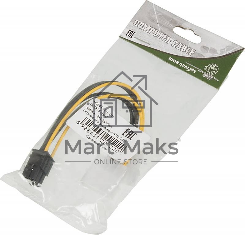 Кабель питания Ningbo RTL-C32 PCI-E 6pin/2xMolex
