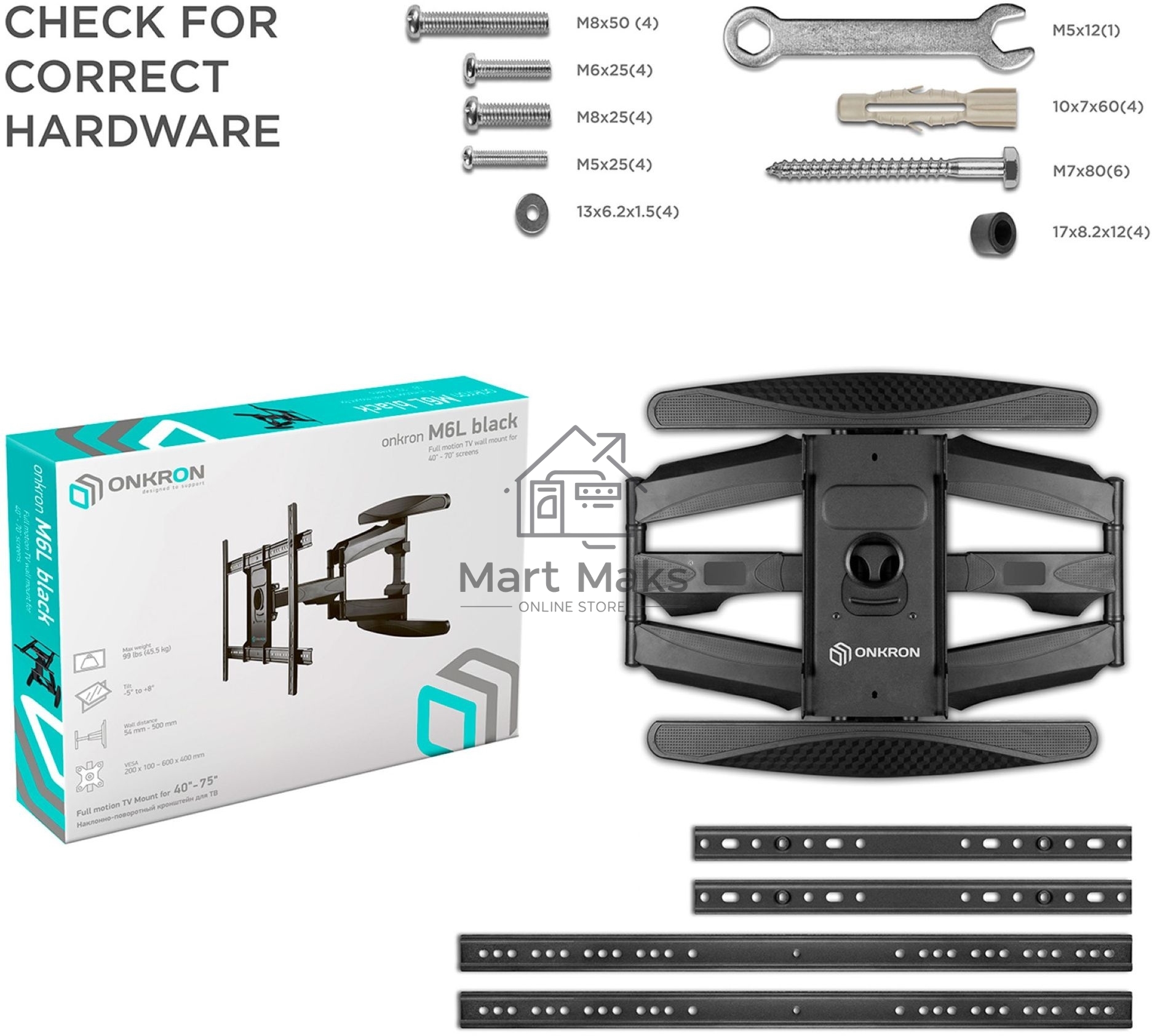 Кронштейн ONKRON M6L для телевизора 40
