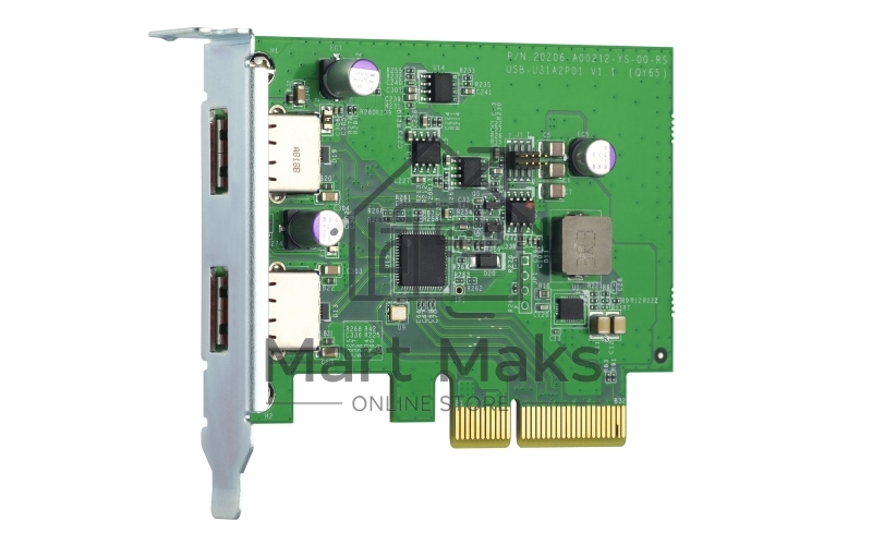 Карта расширения QNAP QXP-10G2U3A USB Dual Port Adapter, 2 x 10Gb / s USB 3.2 Gen 2, PCIe Gen3 x2