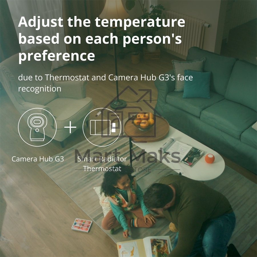 Термоголовка Aqara Smart Radiator Thermostat E1 (SRTS-A01) для радиат. резьбовой