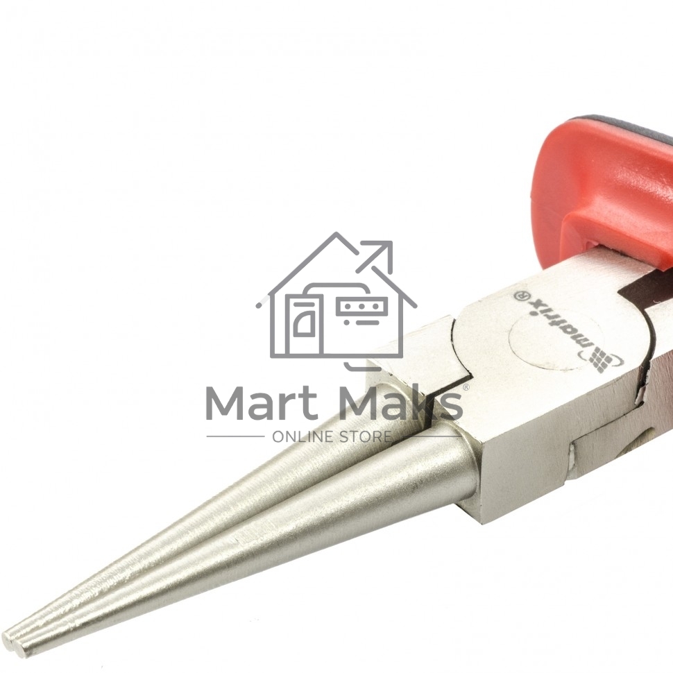 Круглогубцы MATRIX NICKEL, 160 мм, никелированные, двухкомпонентные рукоятки MATRIX 17355