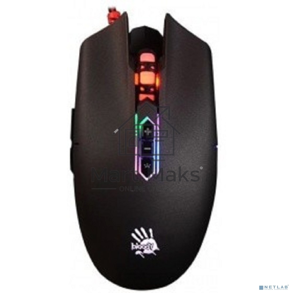Мышь проводная A4Tech Bloody Q80 черный, 3200 dpi, USB, кнопки - 8