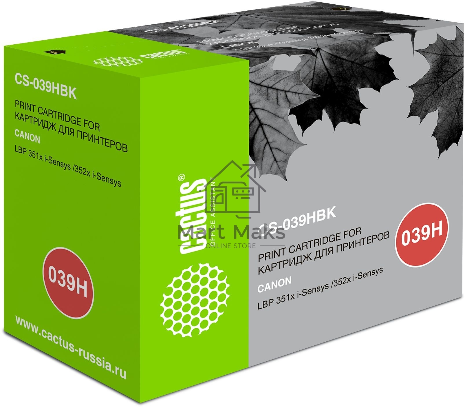 Картридж лазерный Cactus CS-039HBK черный (25000 стр.) для Canon LBP 351x i-Sensys /352x i-Sensys