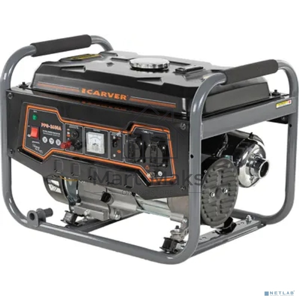 Электрогенератор бензиновый Carver PPG-3600A, 2.8 кВт, 67 дБ, 40 кг