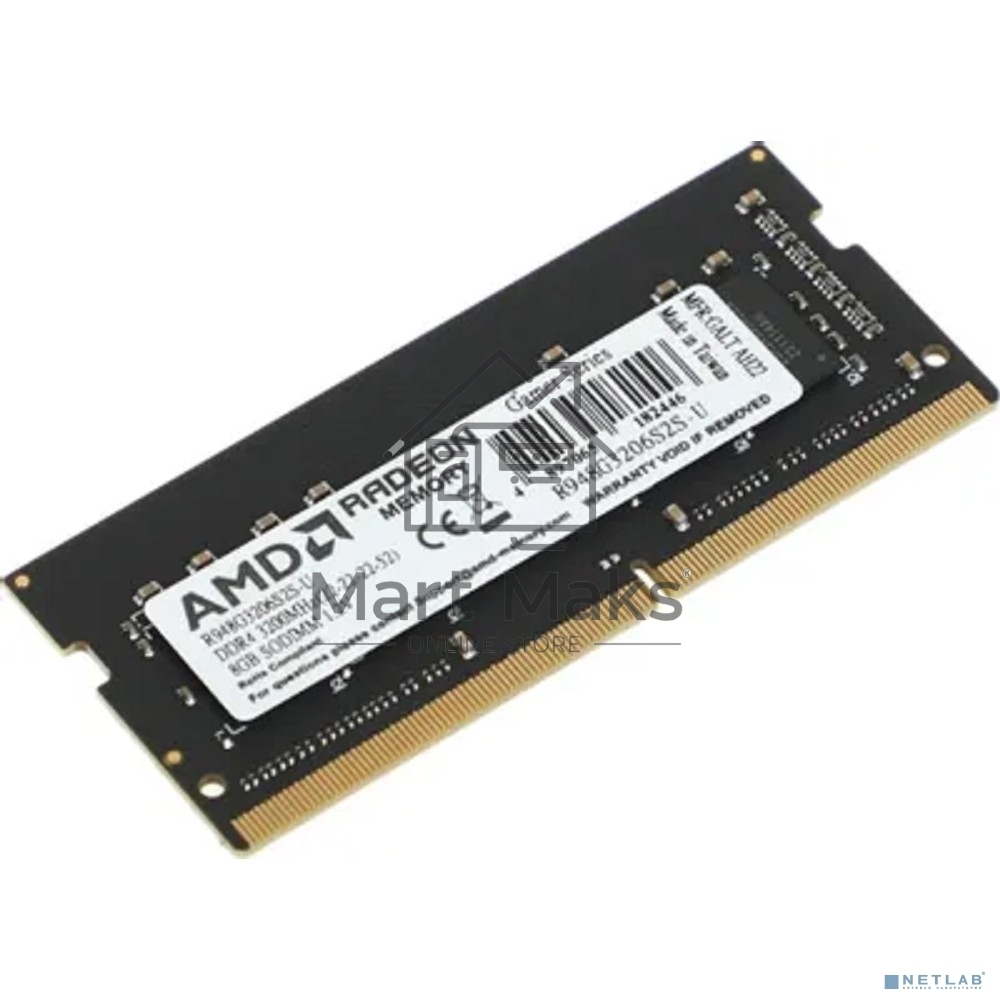 Оперативная память AMD Radeon R9, DDR4, 8GB (1x8GB), 3200MHz, CL22, SO-DIMM