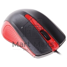 Мышь проводная Oklick 225M черный/красный, 1200 dpi, USB, кнопки - 3