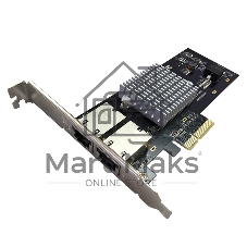 Сетевая карта 10G Dual Port RJ45 PCIe Ethernet Adapter with Intel X550-AT2 Chipset