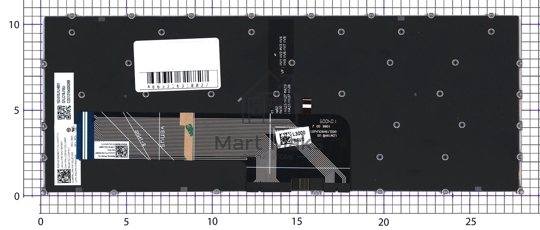 Клавиатура для ноутбука Lenovo Yoga Pro 7 14ASP9 черная с подсветкой