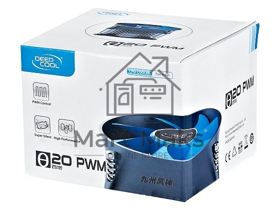 Кулер для процессора DEEPCOOL THETA 20 PWM черный, 100 мм, алюминий, 2400 об/мин, 32.5 дБ, 4 pin, 95 Вт, 60 мм