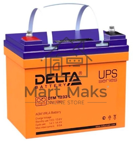 Батарея Delta DTM 1233 L (12V, 33Ah)