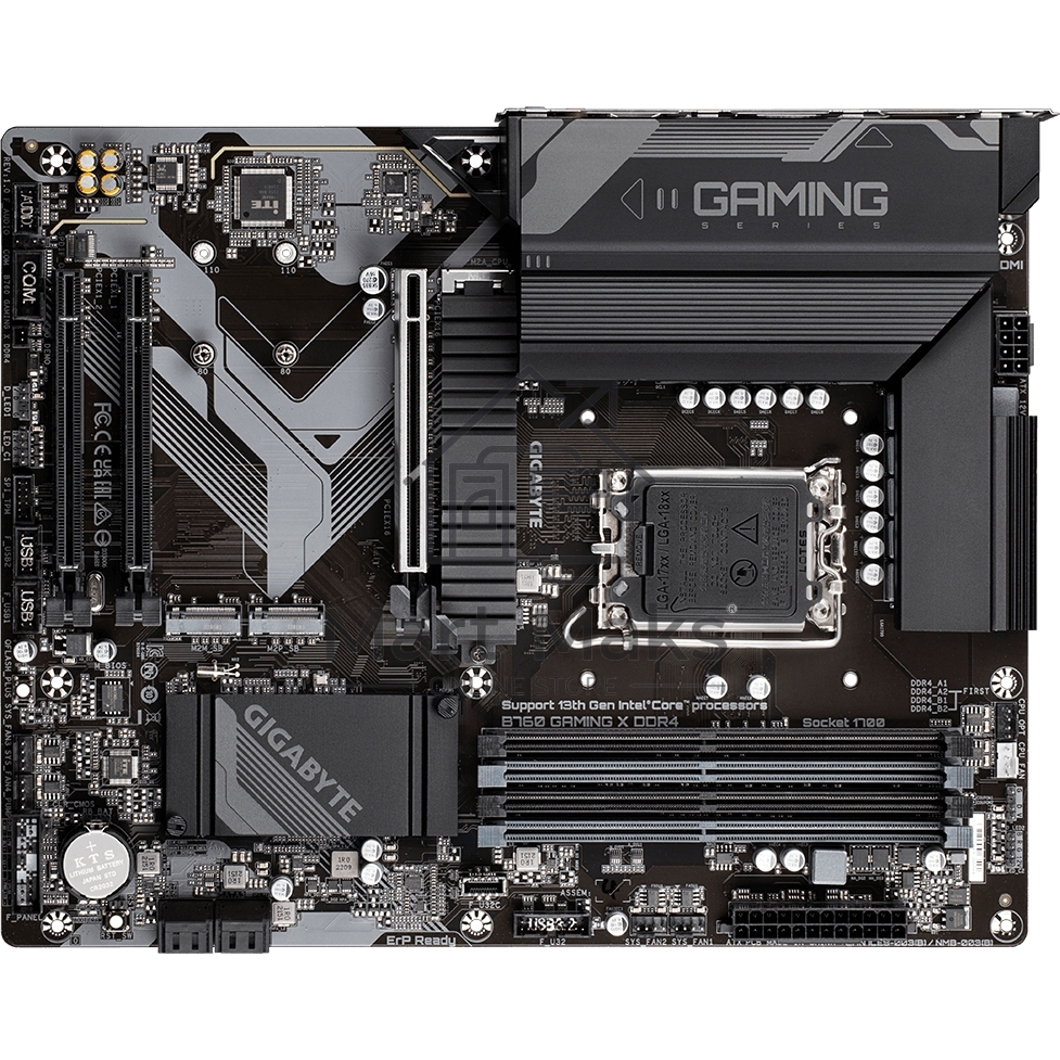 Материнская плата Gigabyte B760 GAMING X DDR4, LGA 1700, Intel B760, 4xDDR4, 4xSATA, 3xM.2, 1xPCIe 4.0 x16, 2xPCIe 3.0 x1, 1xHDMI, 1xDP, 1x 2.5Gb LAN, 1xUSB 3.2 Gen 2, 2xUSB-A 3.2 Gen 1, 5xUSB-A 2.0, 6x3.5 мм, 7.1, ATX