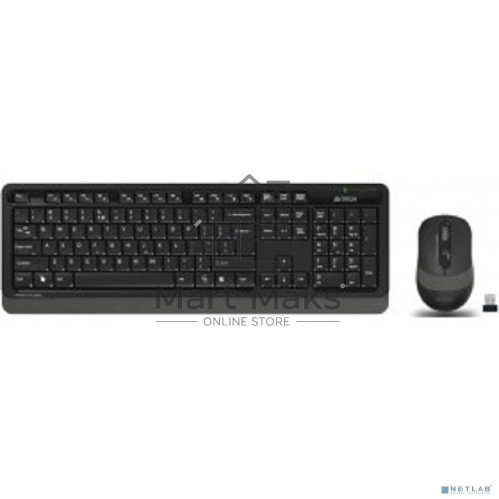 Клавиатура + мышь A4Tech Fstyler FG1010 клав:черный/серый мышь:черный/серый USB беспроводная Multimedia
