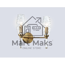 Настенный светильник Ambrella light LH55206/2 BS/CL латунь/прозрачный E14*2 max 40W 330*170*280
