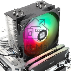 Устройство охлаждения(кулер) Thermalright Burst Assassin 120 SE ARGb Soc-AM5/AM4/1200/1700/1851 серебристый/черный 4-pin 25.6dB Al+Cu 510gr Ret (BA120-SE-ARGb)