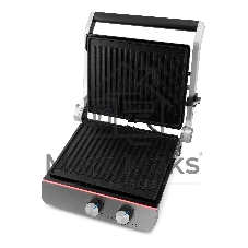 Гриль электрический Domfy Metal DSM-EG502 2200Вт черный/серебристый