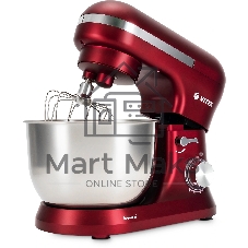 Миксер Vitek VT-PM0111 красный, стационарный, 1500 Вт, 4.5 л, 8 скоростей
