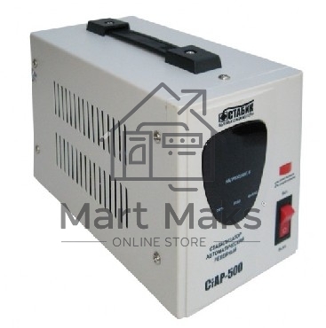 RUCELF CTAP-500VA 500ВА, диапазон 140-270,однофазный,управление релейное, дисплей,точность 220+-6%, КПД 98%.