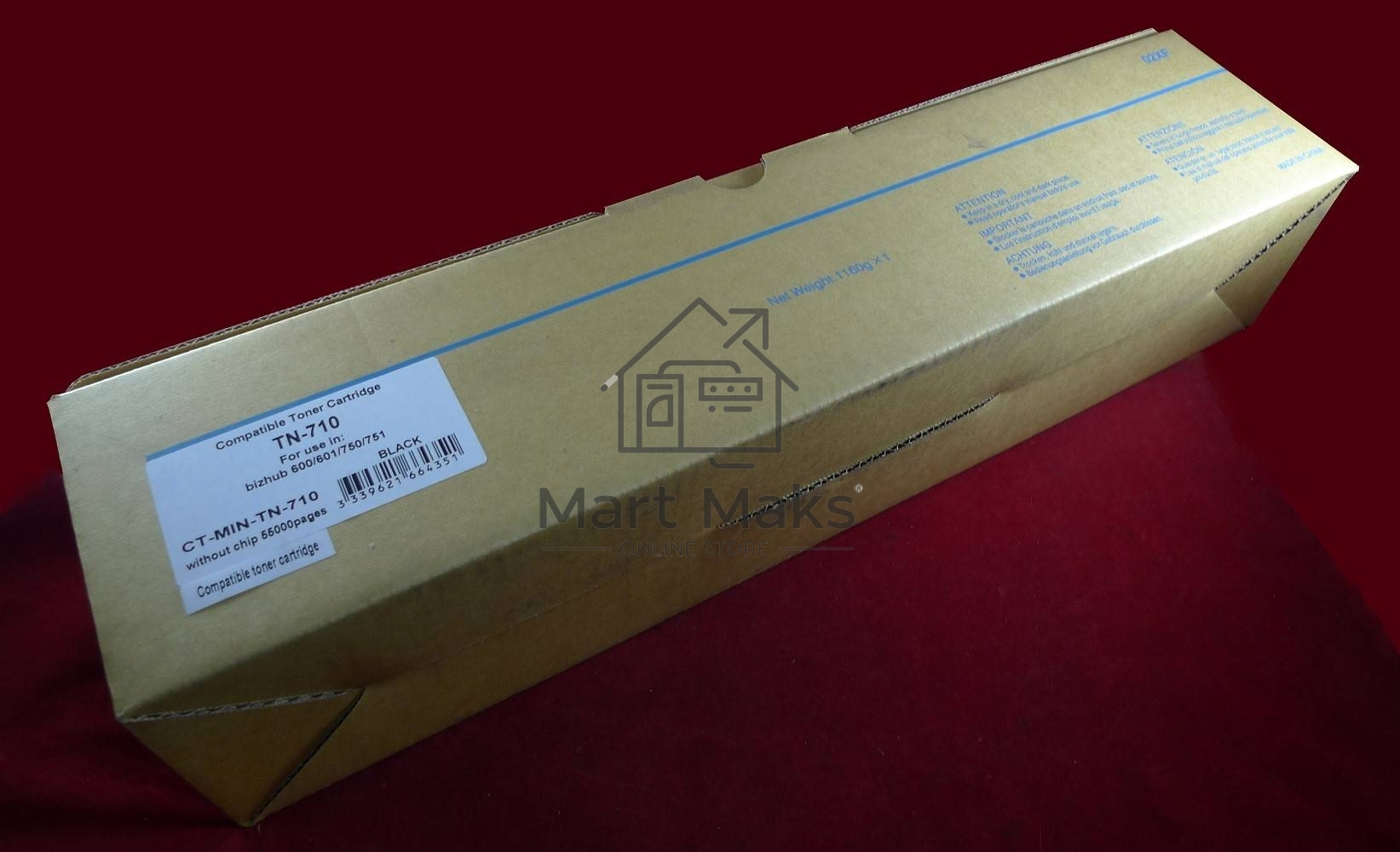 Тонер Konica-Minolta bizhub 600/601/750/751 TN-710 (туба 1160г) JPN