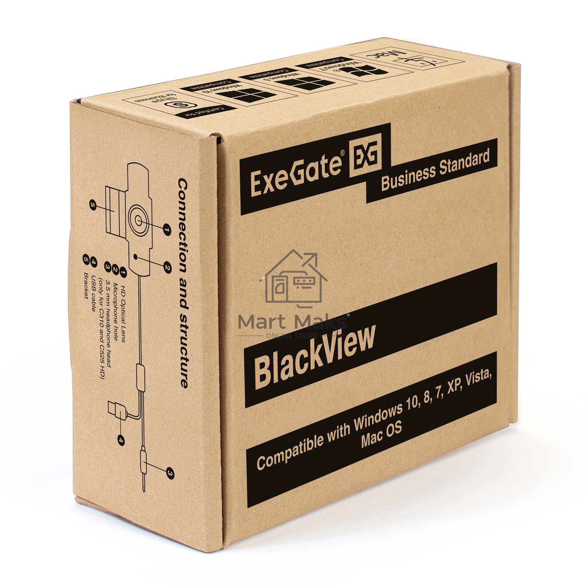 Веб-камера ExeGate EX287387RUS BlackView C615 FullHD (матрица 1/3