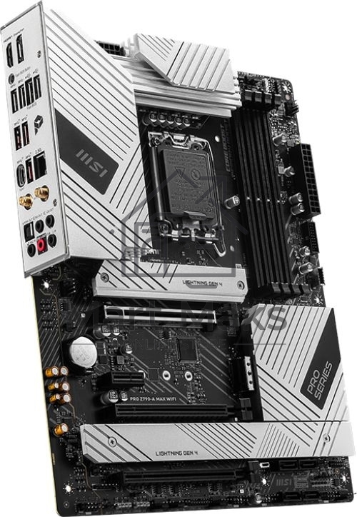 Материнская плата MSI PRO Z790-A MAX WIFI, LGA 1700, Intel Z790, 4xDDR5, 6xSATA, 4xM.2, 1xPCI-E 5.0 x16, 1xPCI-E 4.0 x16, 1xPCI-E 3.0 x16, 1xPCI-E x1, 1xHDMI, 1xDP, 1x2.5Gb LAN, 2xUSB-A 2.0, 2xUSB-A 3.2 Gen 1, 3xUSB-A 3.2 Gen 2, 1xUSB-C 3.2 Gen 2x2, 5x3.5