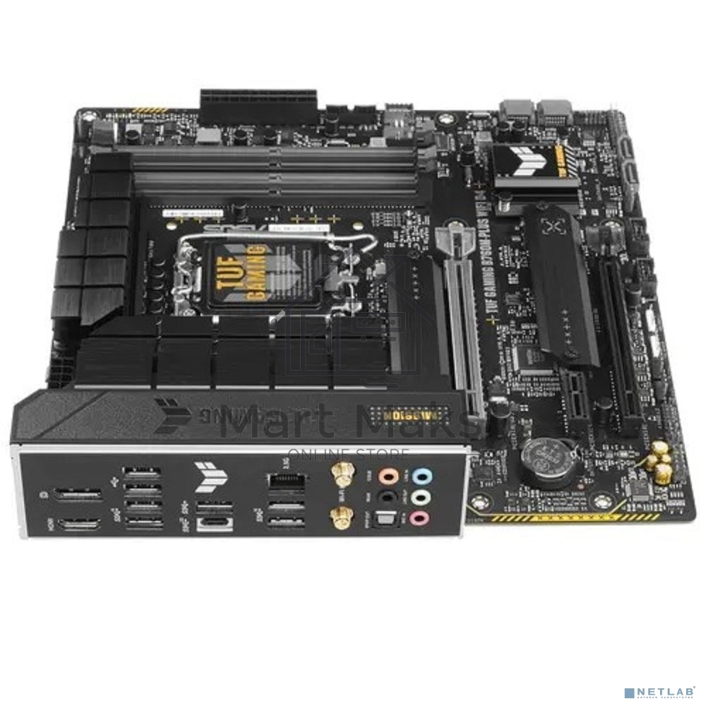Материнская плата ASUS TUF GAMING B760M-PLUS WIFI D4, LGA 1700, Intel B760, 4xDDR4, 4xSATA, 2xM.2, 1xPCI-E 5.0 x16, 1xPCI-E 4.0 x4, 1xUSB-A 3.2 Gen 1, 4xUSB-A 3.2 Gen 2, 2xUSB 2.0, 1xUSB-C 3.2 Gen 2x2, 1x2.5Gb LAN, 5x3.5 мм, 7.1, Wi-Fi 6, Bluetooth 5.2, M