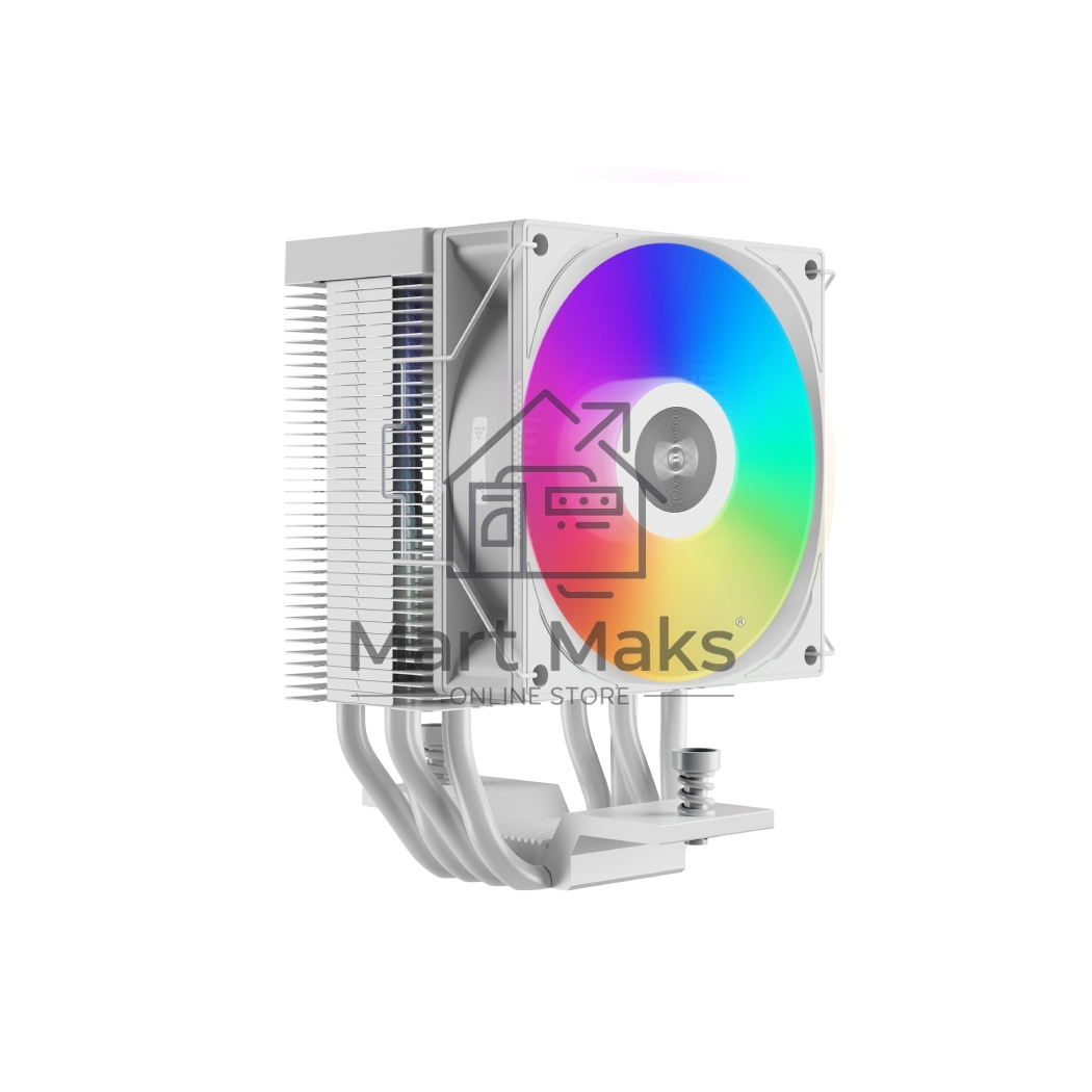 Кулер PCCooler R400 ARGB белый 92мм алюминий+медь 2200rpm 30db 4-pin 180W 133мм