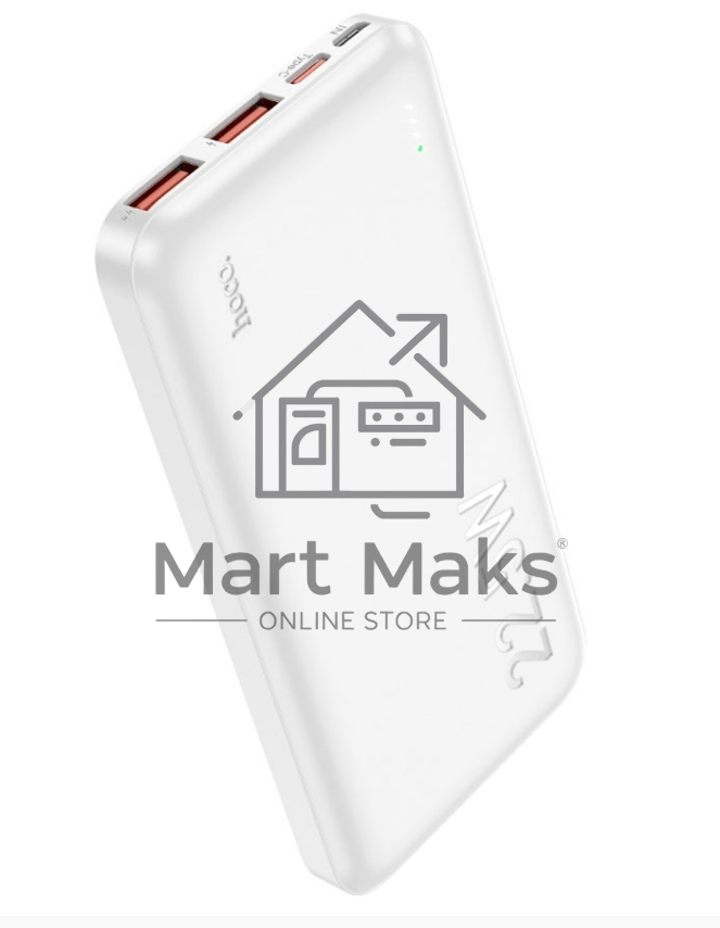 Портативный аккумулятор Hoco J101 Astute 10000mAh QC3.0/PD3.0 22.5W 5A 2xUSB-A/USB-C белый (J101 ASTUTE белый)