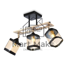 Светильник Ambrella light TR9527/3 BK/FGD/TI черный/золото/янтарь E27/3 max 40W 620*100*290