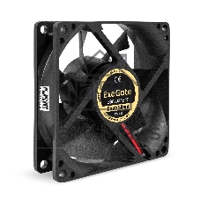 Вентилятор 12В DC ExeGate ExtraSilent ES08025B2P (80x80x25 мм, 2-Ball (двойной шарикоподшипник), 2pin, 2000RPM, 19dBA)