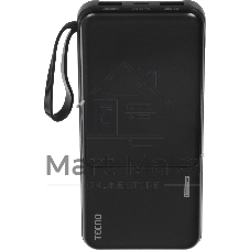 Портативный аккумулятор Tecno OnGO L101 10000mAh 12W 2.4A 2xUSB-A/USB-C черный